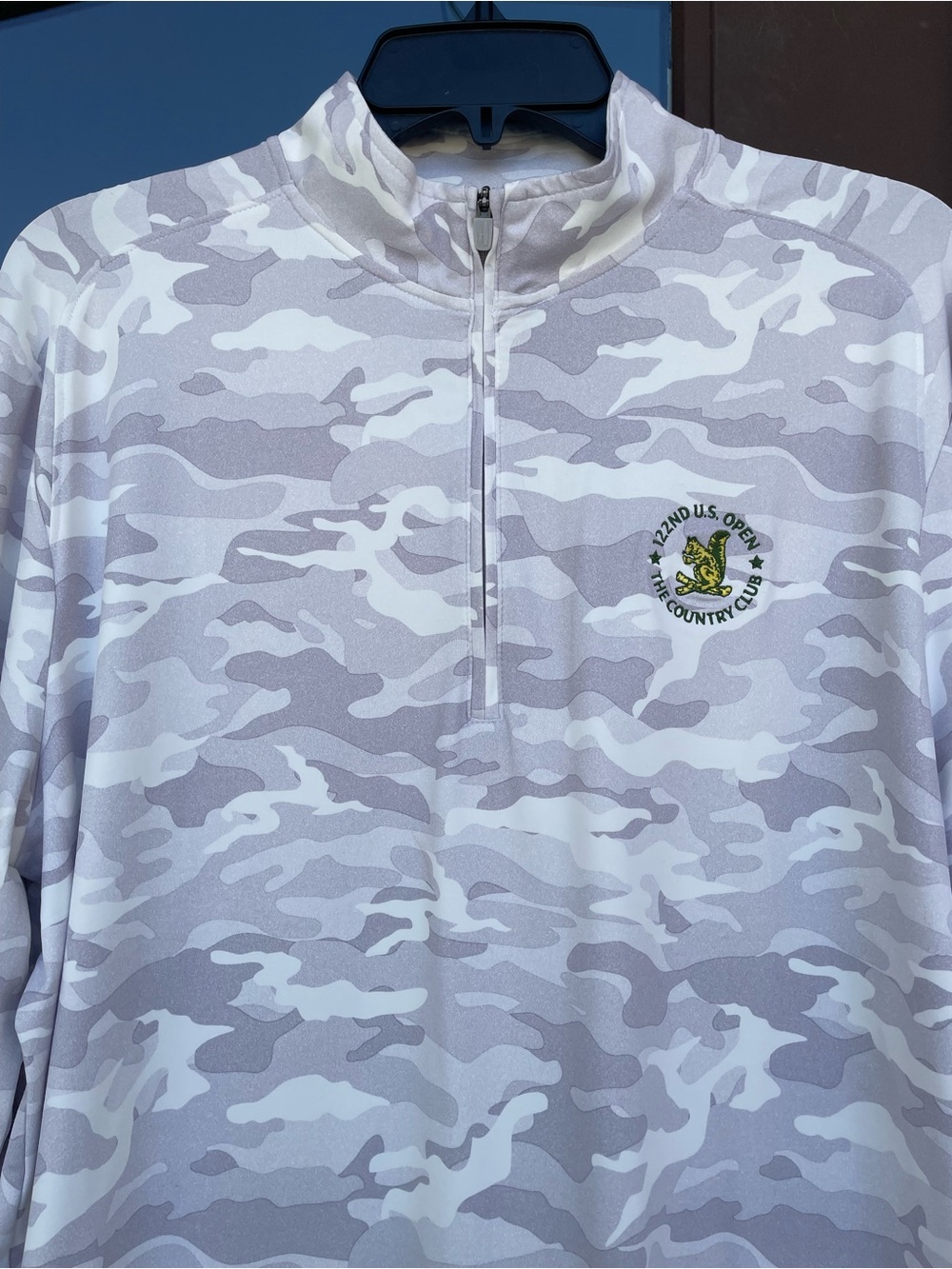johnnie-O Titan * 122nd U.S. Open * 1/4-Zip Grey Camo Pullover M